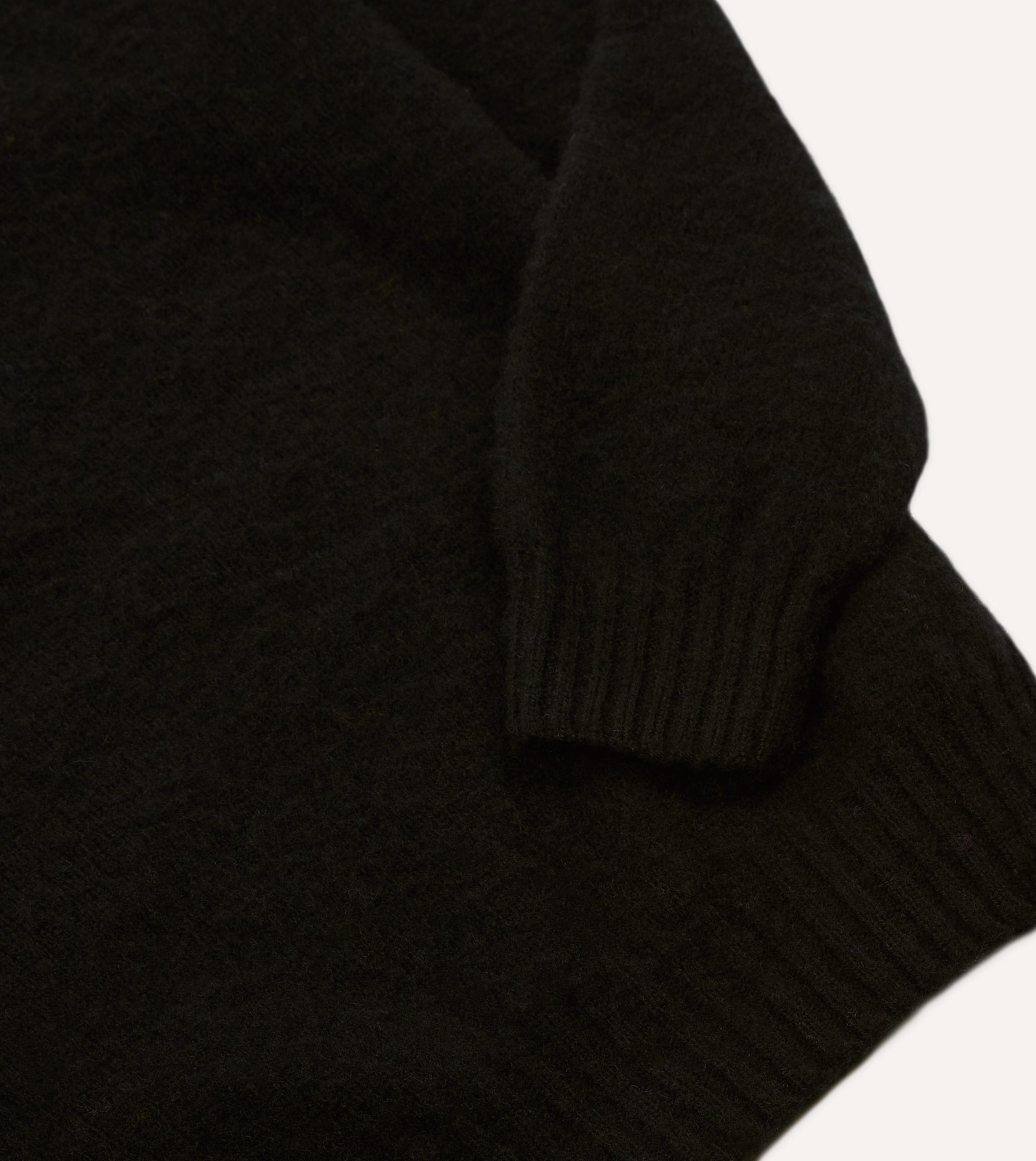 Black Brushed Shetland Mock Neck Jumper - Image 4