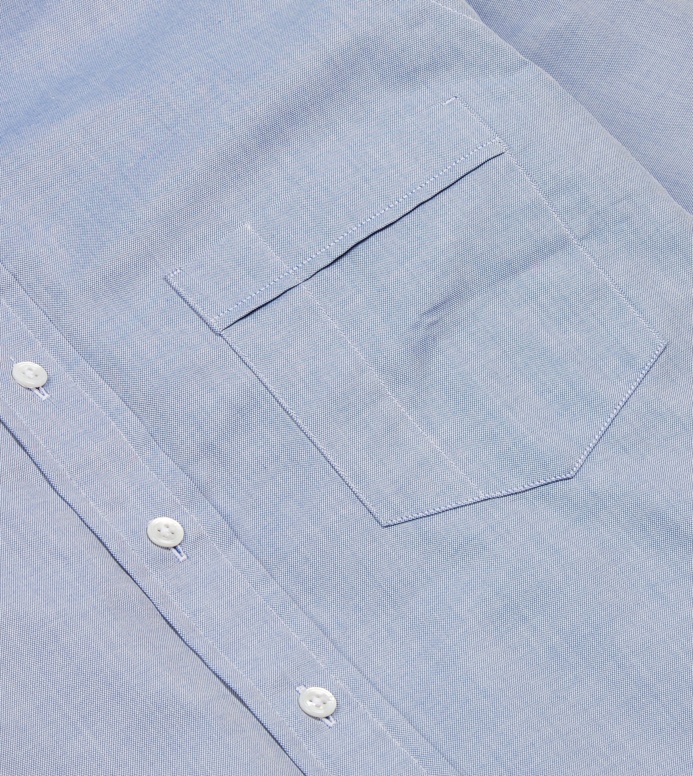 Navy Pinpoint Oxford Cotton Cloth Button-Down Shirt - Image 4