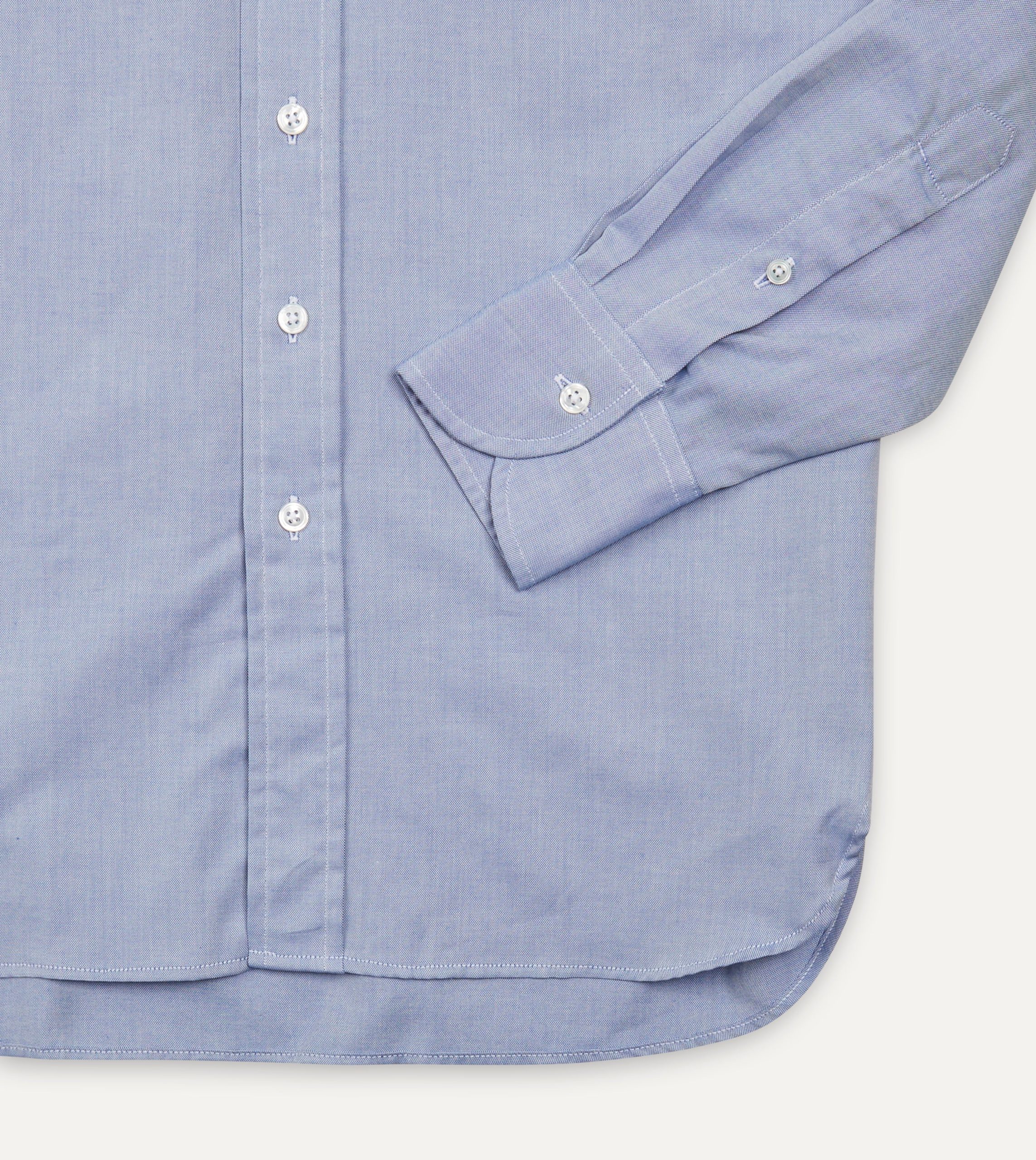 Navy Pinpoint Oxford Cotton Cloth Button-Down Shirt - Image 5