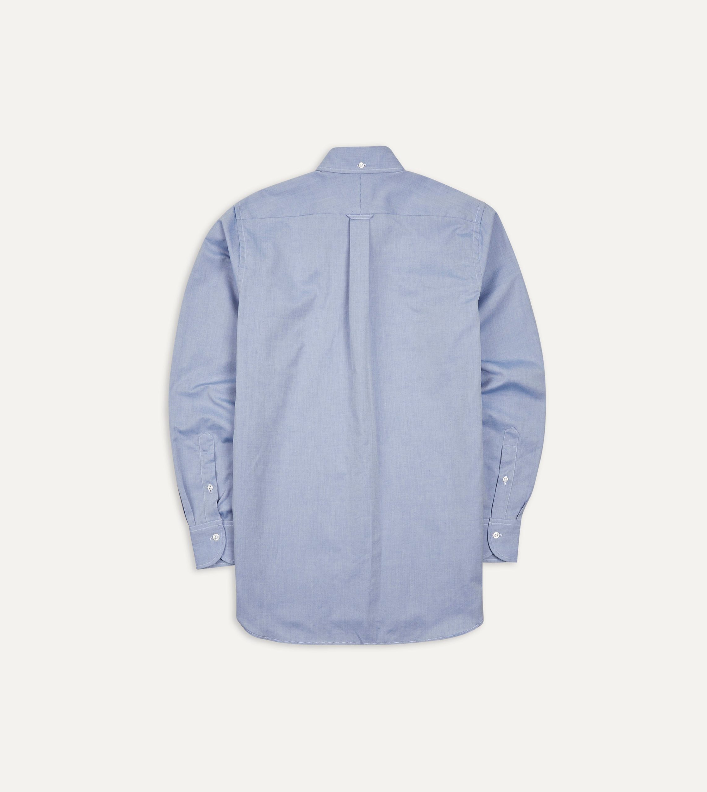 Navy Pinpoint Oxford Cotton Cloth Button-Down Shirt - Image 6