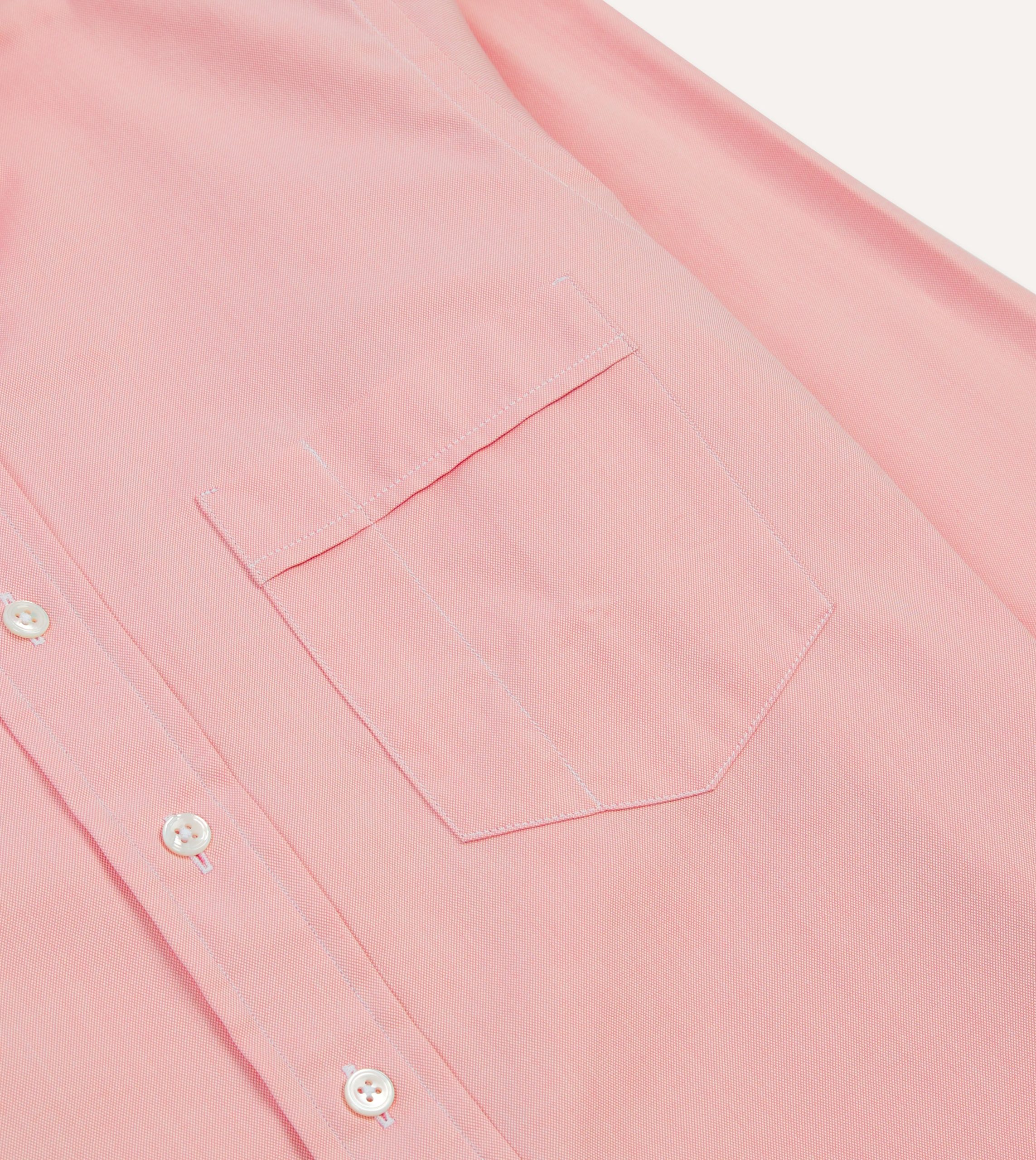 Pink Pinpoint Oxford Cotton Cloth Button-Down Shirt - Image 4