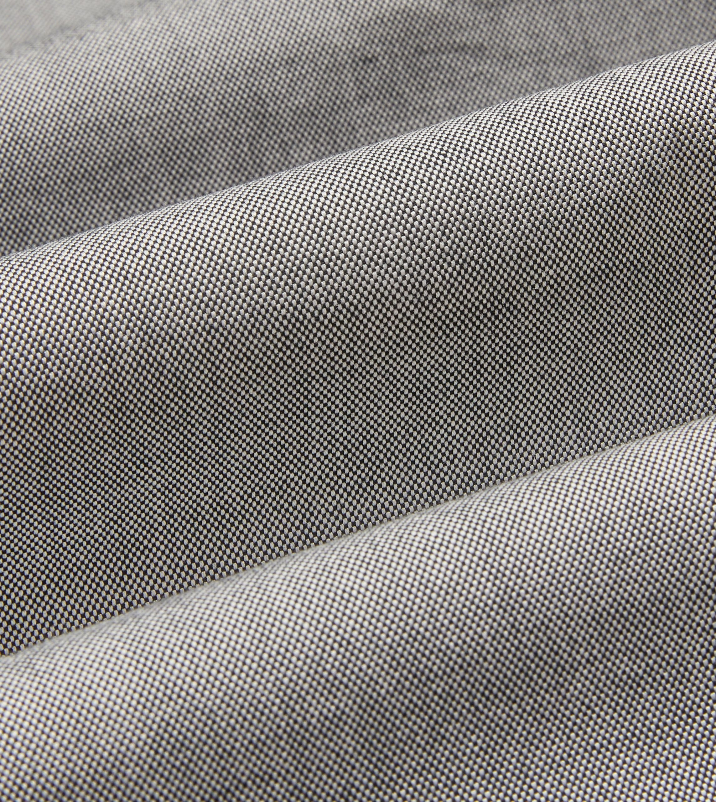 Grey Pinpoint Oxford Cotton Cloth Button-Down Shirt - Image 2