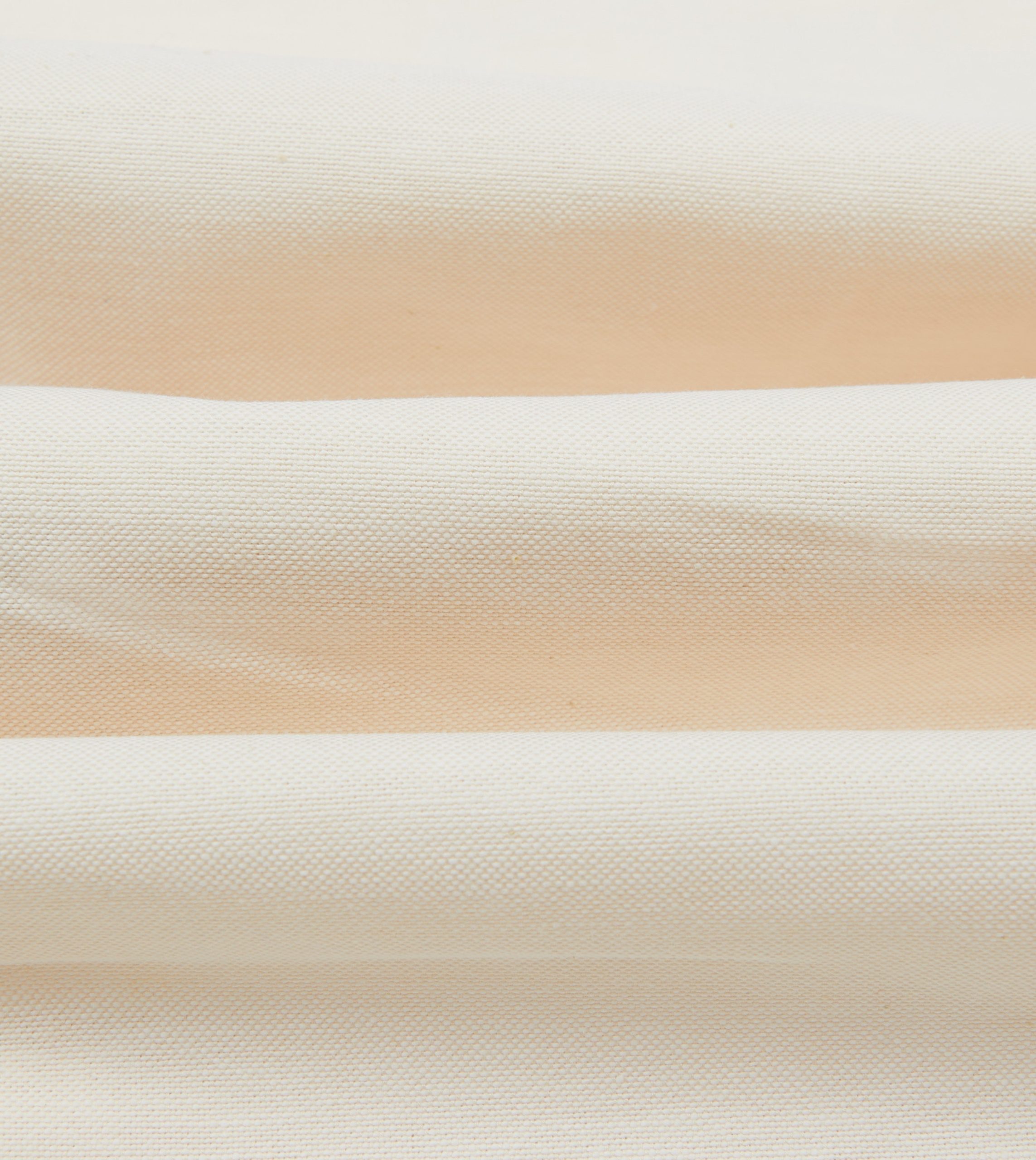 Cream Cotton Oxford Cloth Long Point Collar Shirt - Image 2