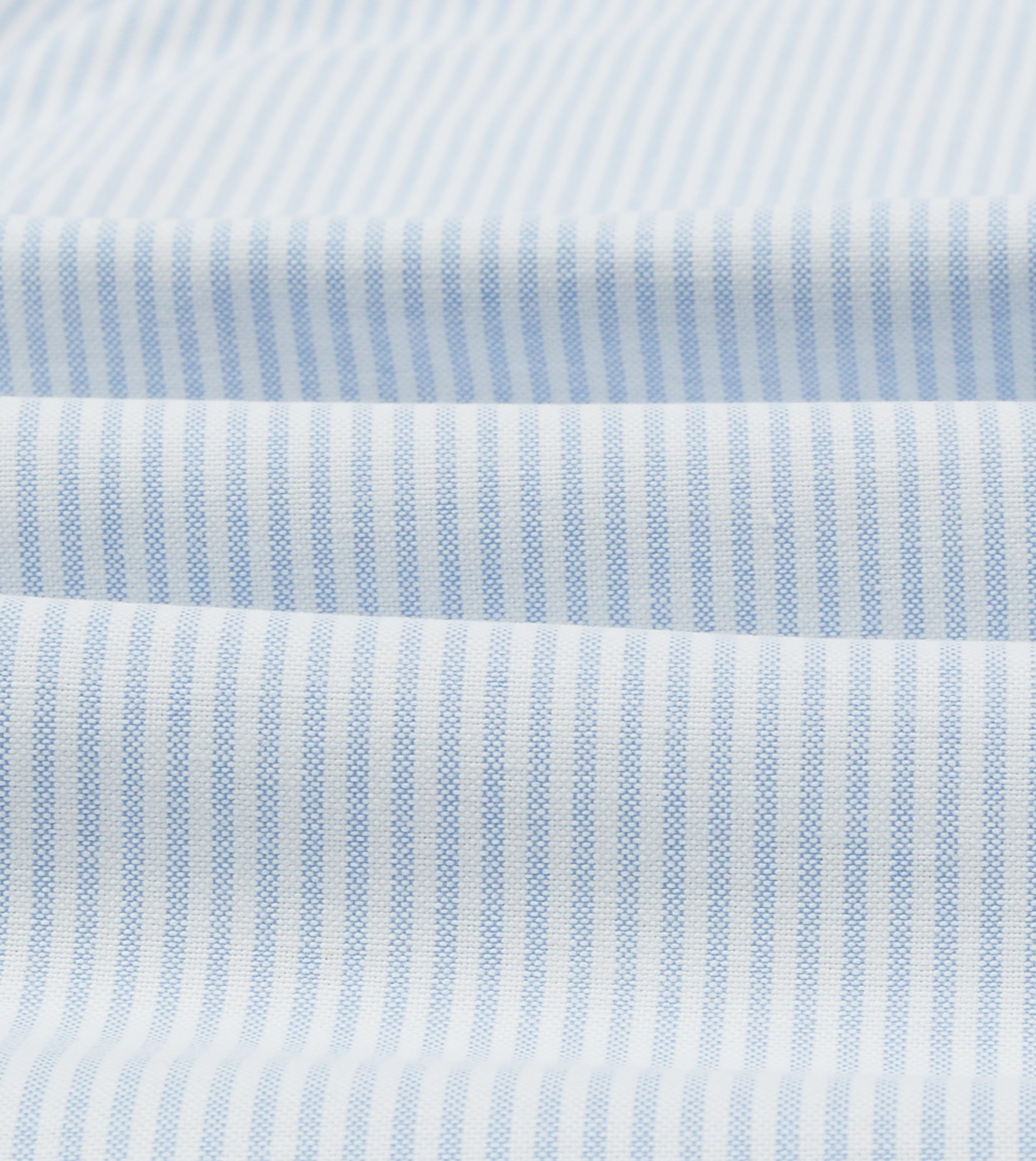 Blue Ticking Stripe Oxford Cloth Button-Down Work Shirt - Image 2