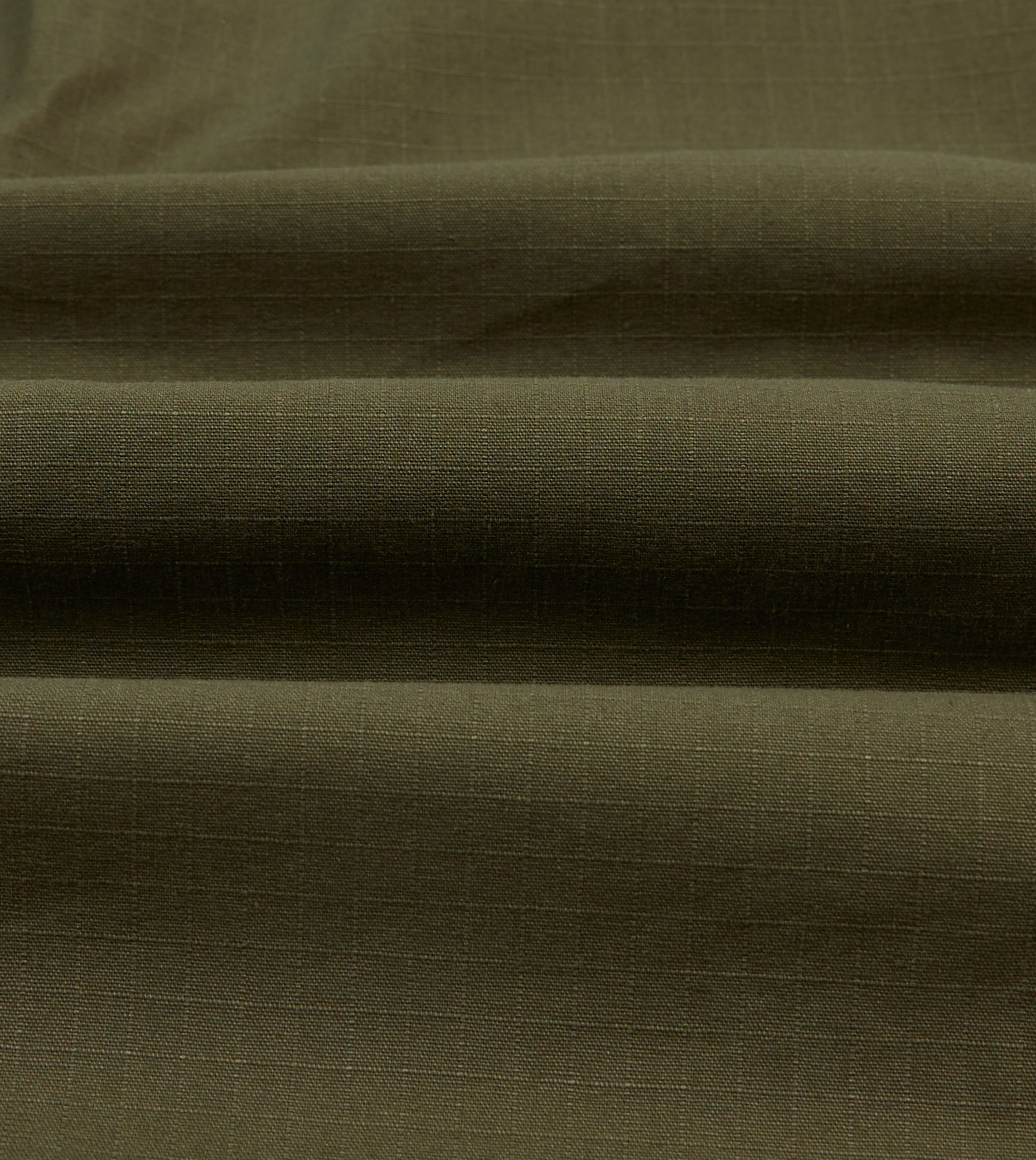 Olive Ripstop Cotton Work Shirt - Image 2