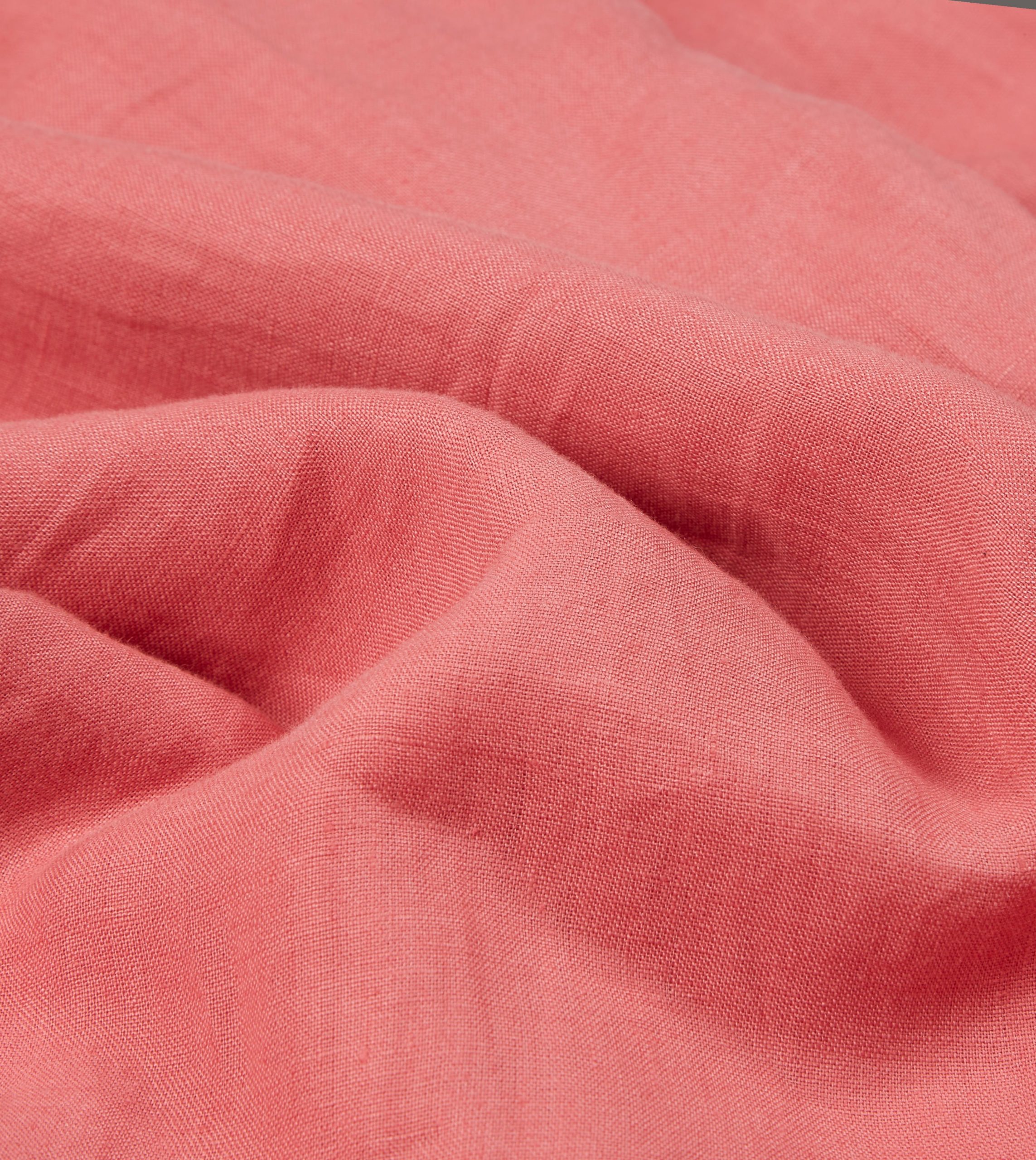 Pink Linen Spread Collar Shirt - Image 2