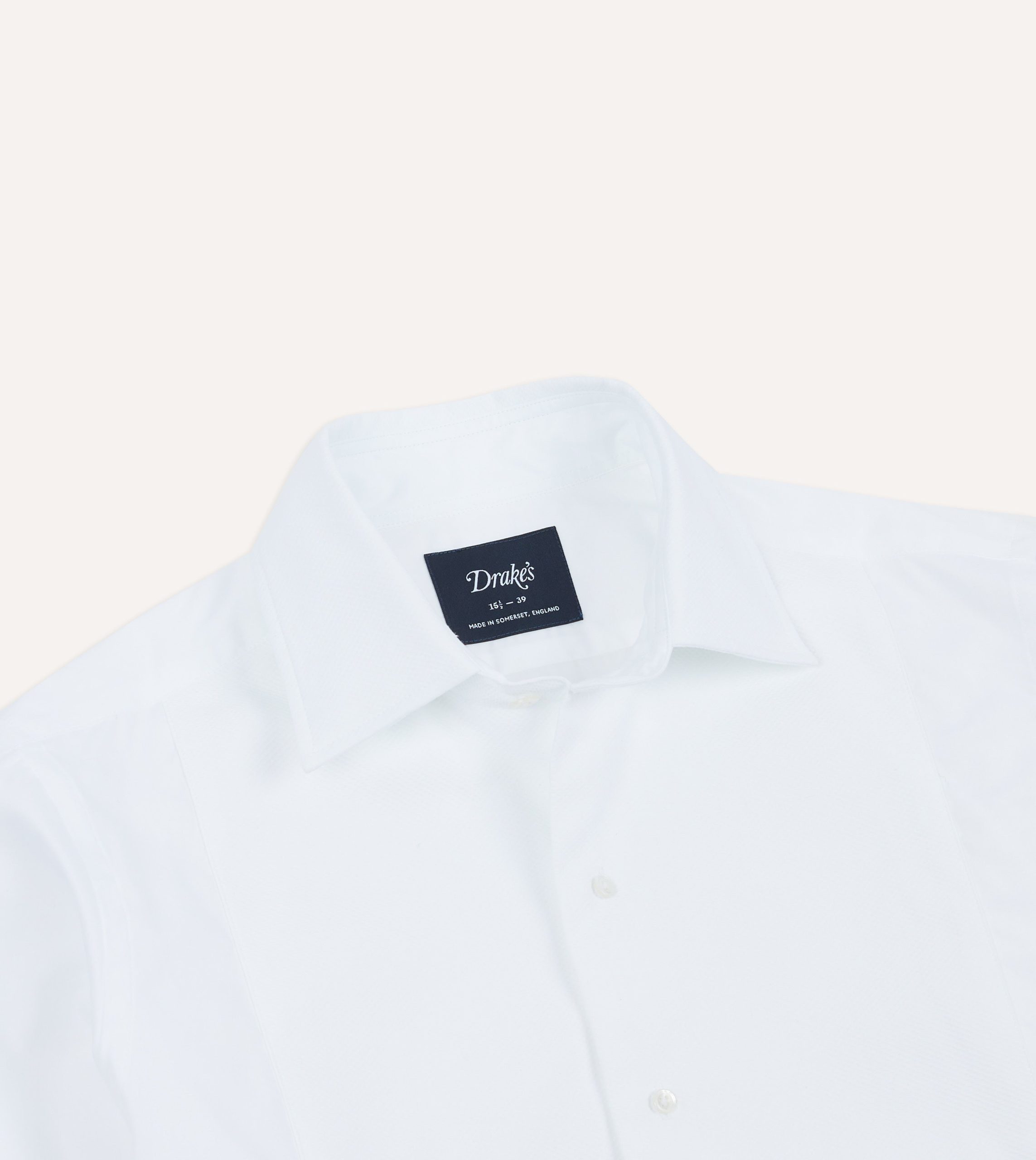 White Cotton Bib Front Dinner Shirt - Image 3