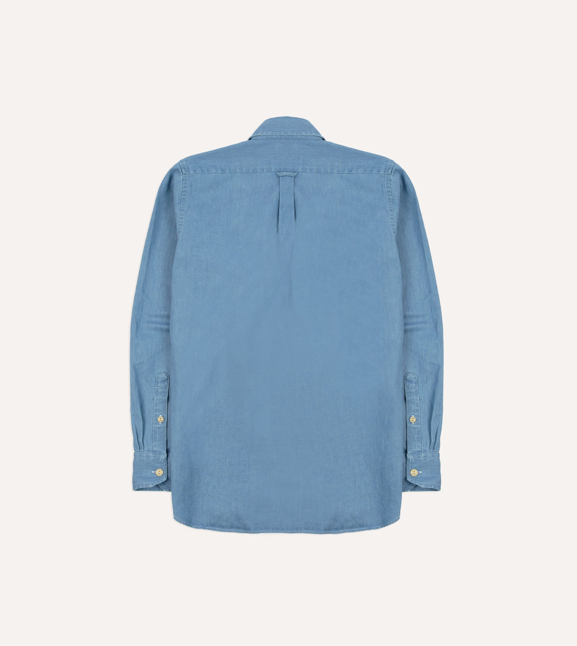 Bleach Wash Denim Military Shirt - Image 6