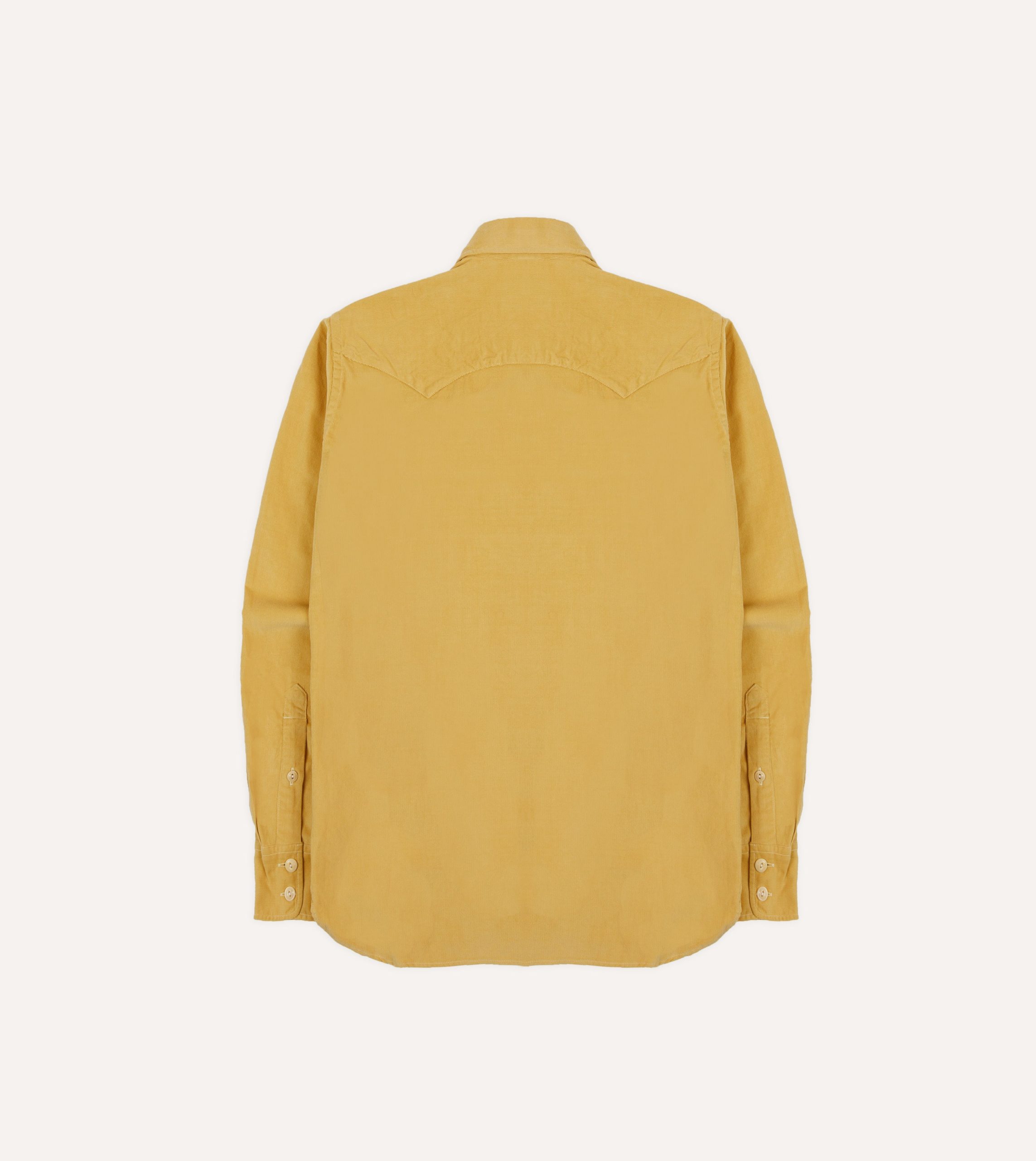 Yellow Corduroy Two-Pocket Western Shirt - Image 6