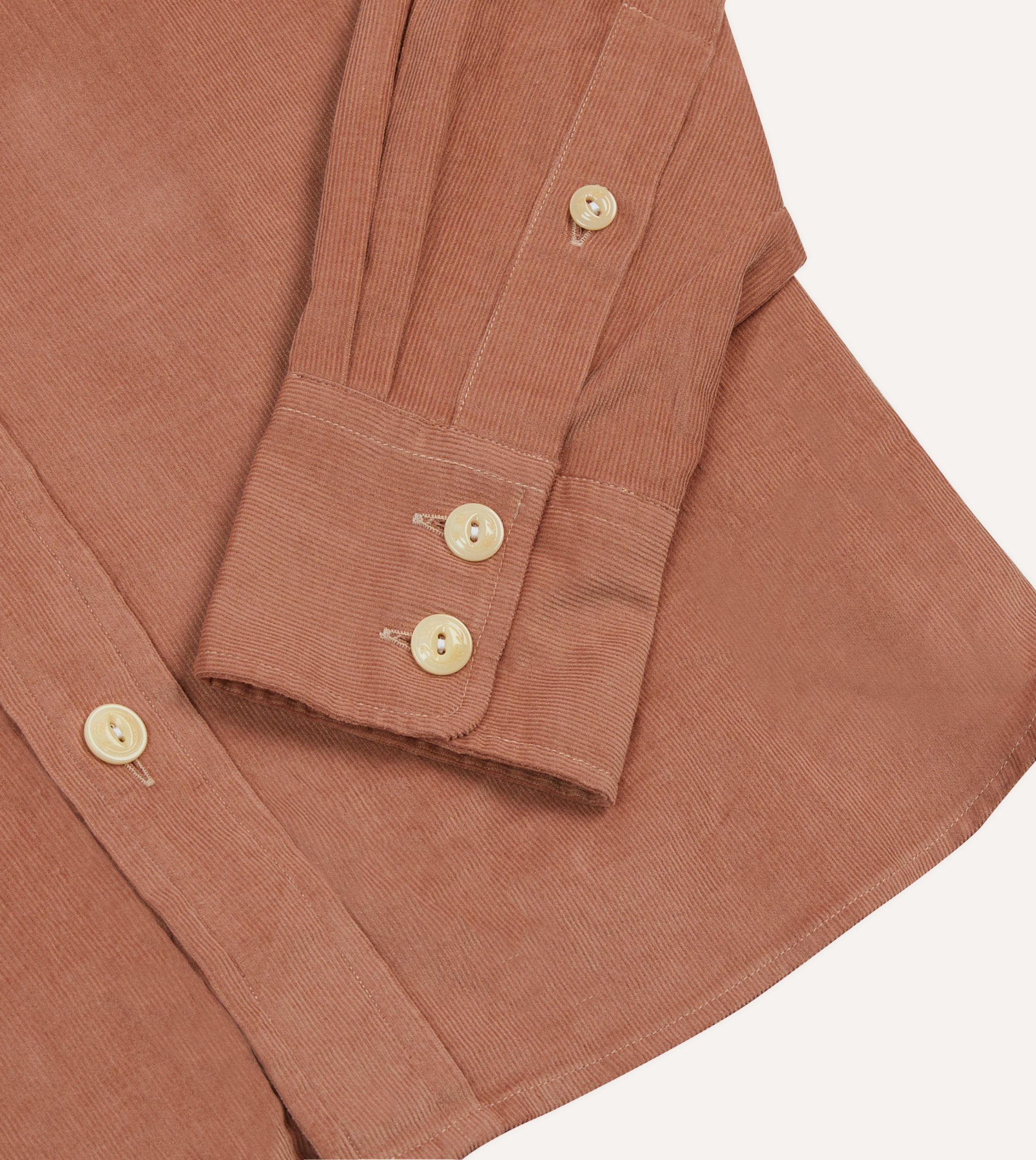 Washed Red Corduroy Two-Pocket Western Shirt - Image 5