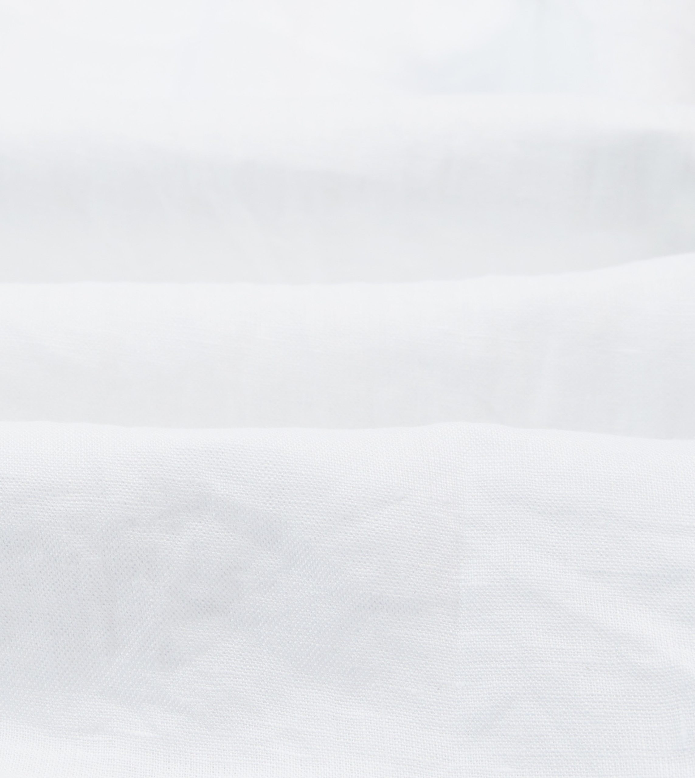 White Linen Mandarin Collar Popover Shirt - Image 2