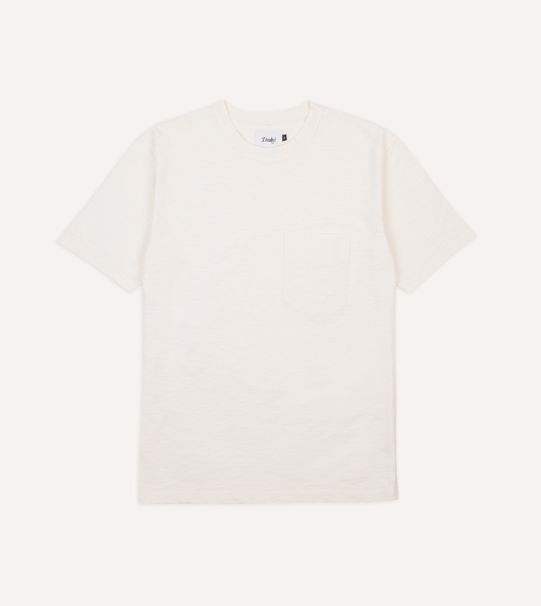Antique White Flamé Cotton Crew Neck Hiking T-Shirt