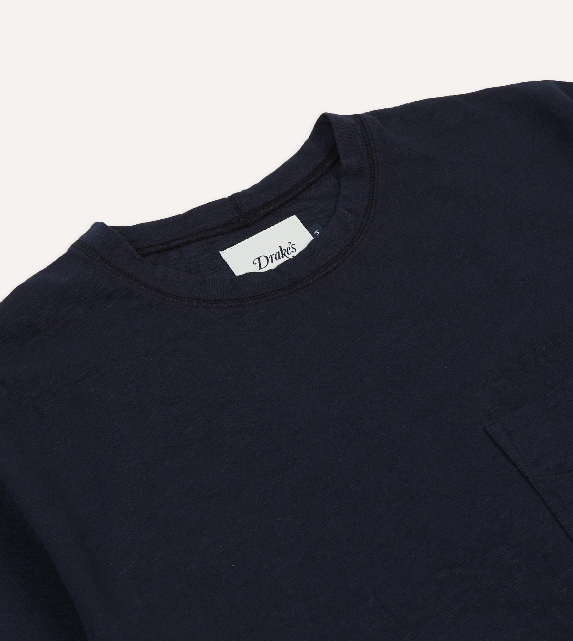 Navy Flam?? Cotton Crew Neck Hiking T-Shirt - Image 3