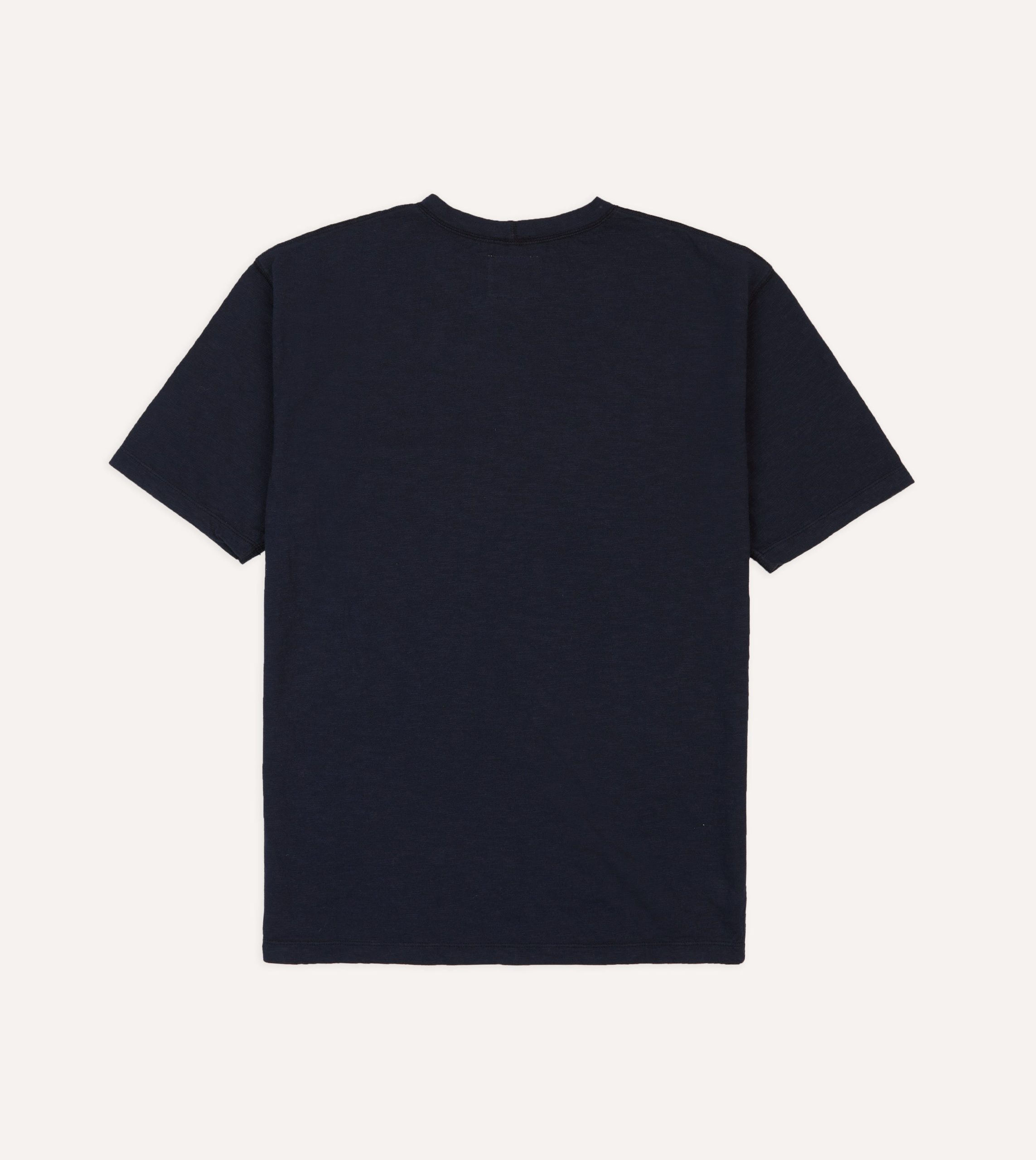 Navy Flam?? Cotton Crew Neck Hiking T-Shirt - Image 4