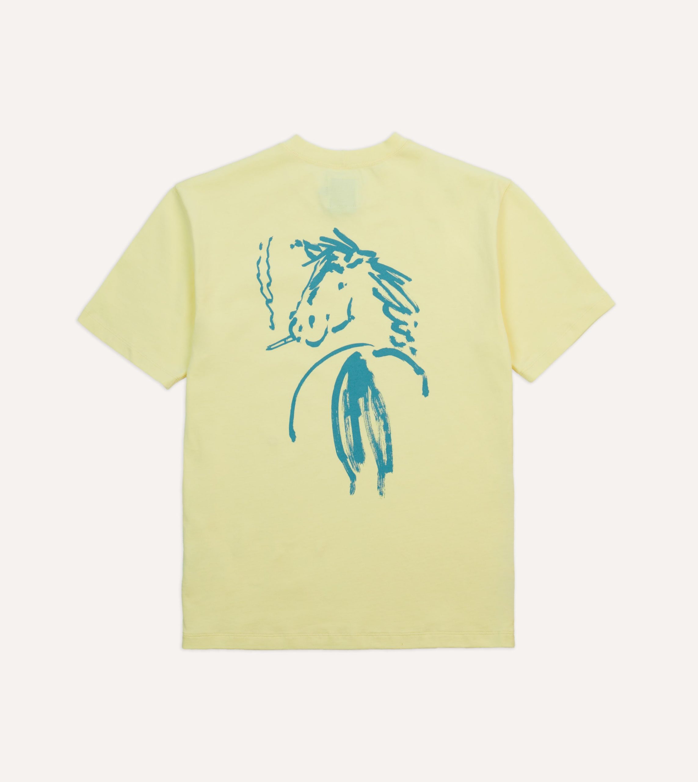 Yellow Horse Print Short-Sleeve Hiking T-Shirt