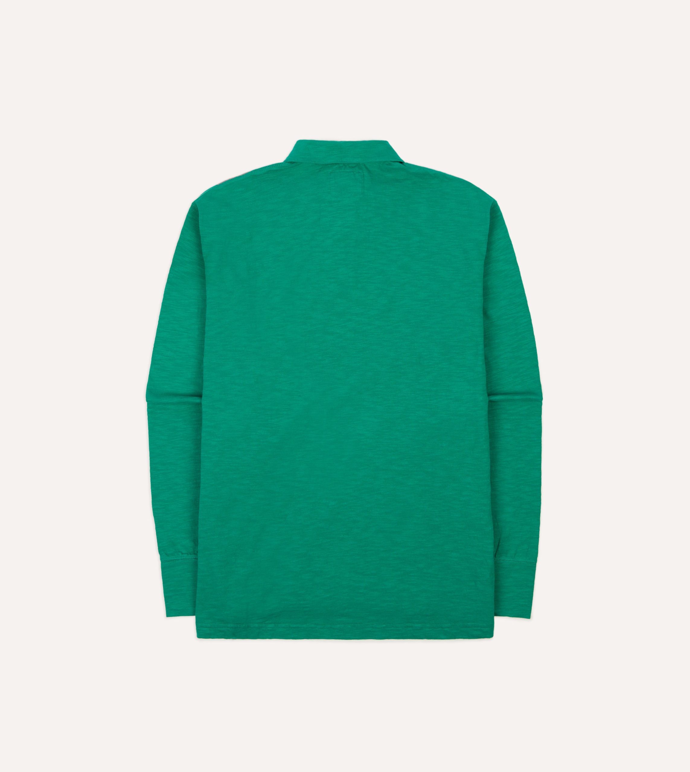 Green and Pink Chevron Flamé Cotton Rugby Shirt - Image 6