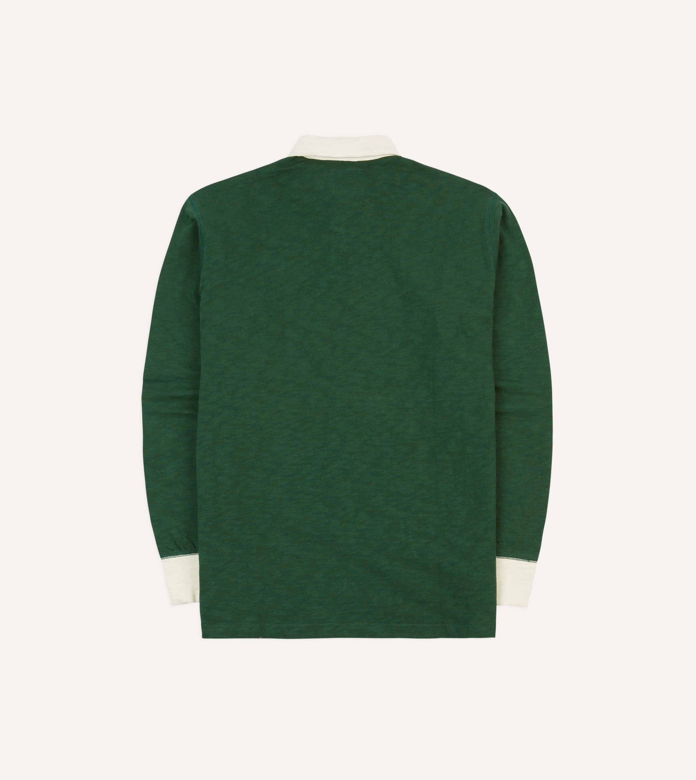 Green and Ecru Chevron Flam?? Cotton Rugby Shirt - Image 6