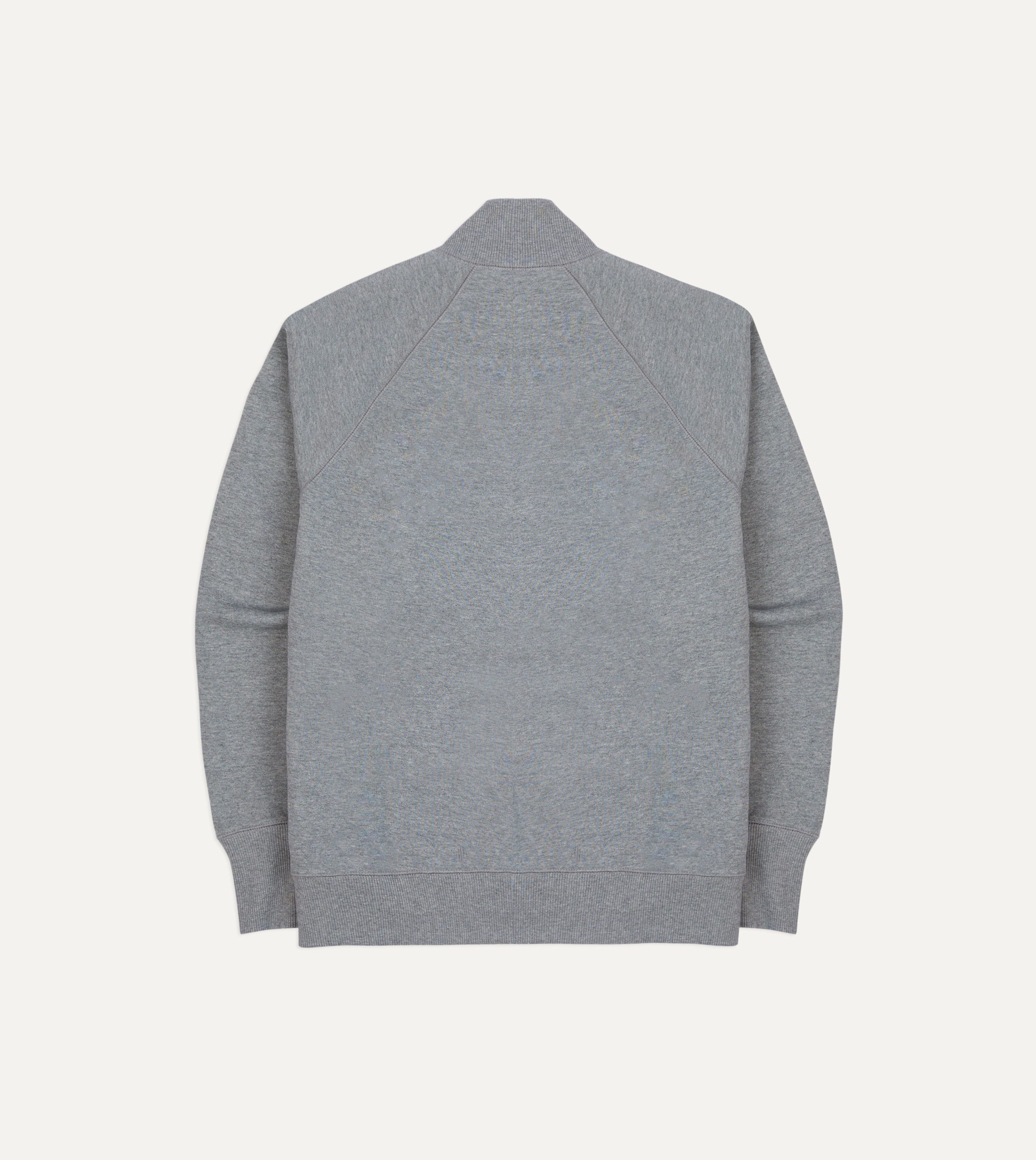 Grey Cotton Quarter Zip Sweatshirt - Image 5