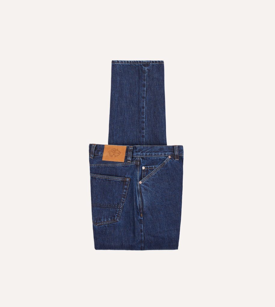 Stone Wash 14.2oz Japanese Selvedge Denim Five-Pocket Jeans