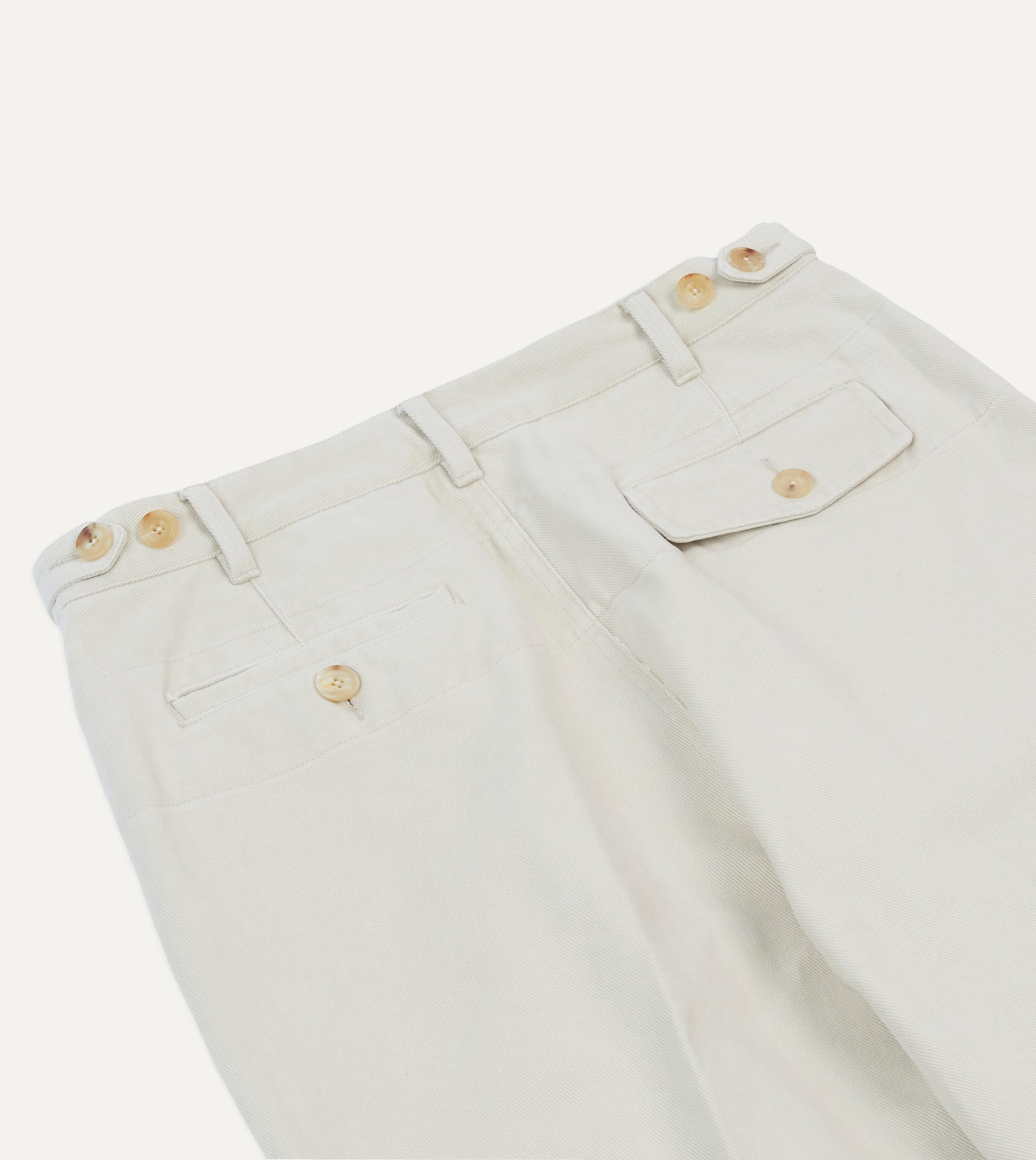 Ecru Heavy Cotton Twill Games Trousers - Image 5