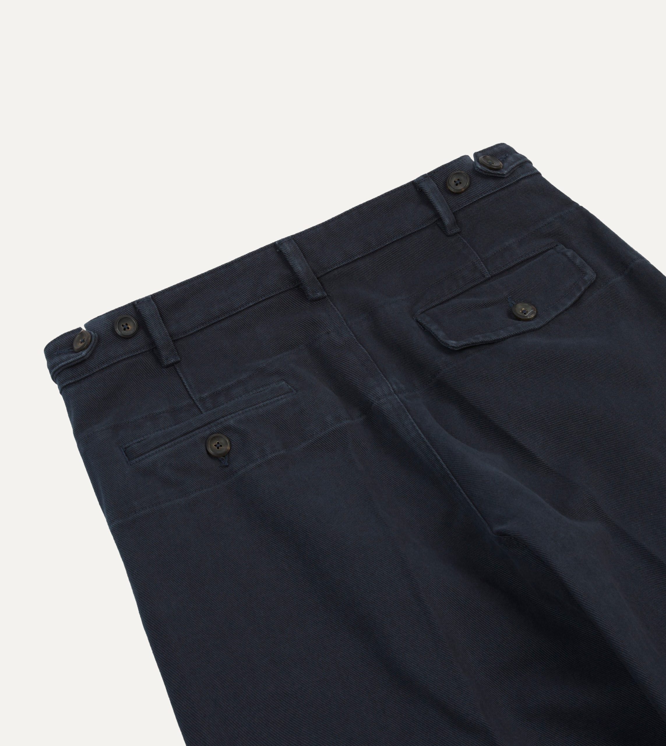 Dark Navy Heavy Cotton Twill Games Trousers - Image 5