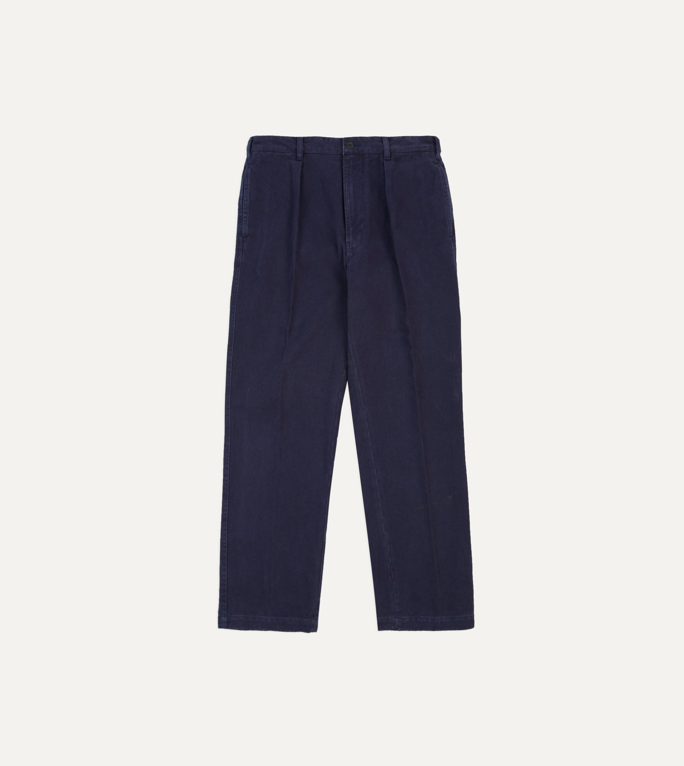 Indigo Heavy Cotton Twill Games Trousers - Image 3