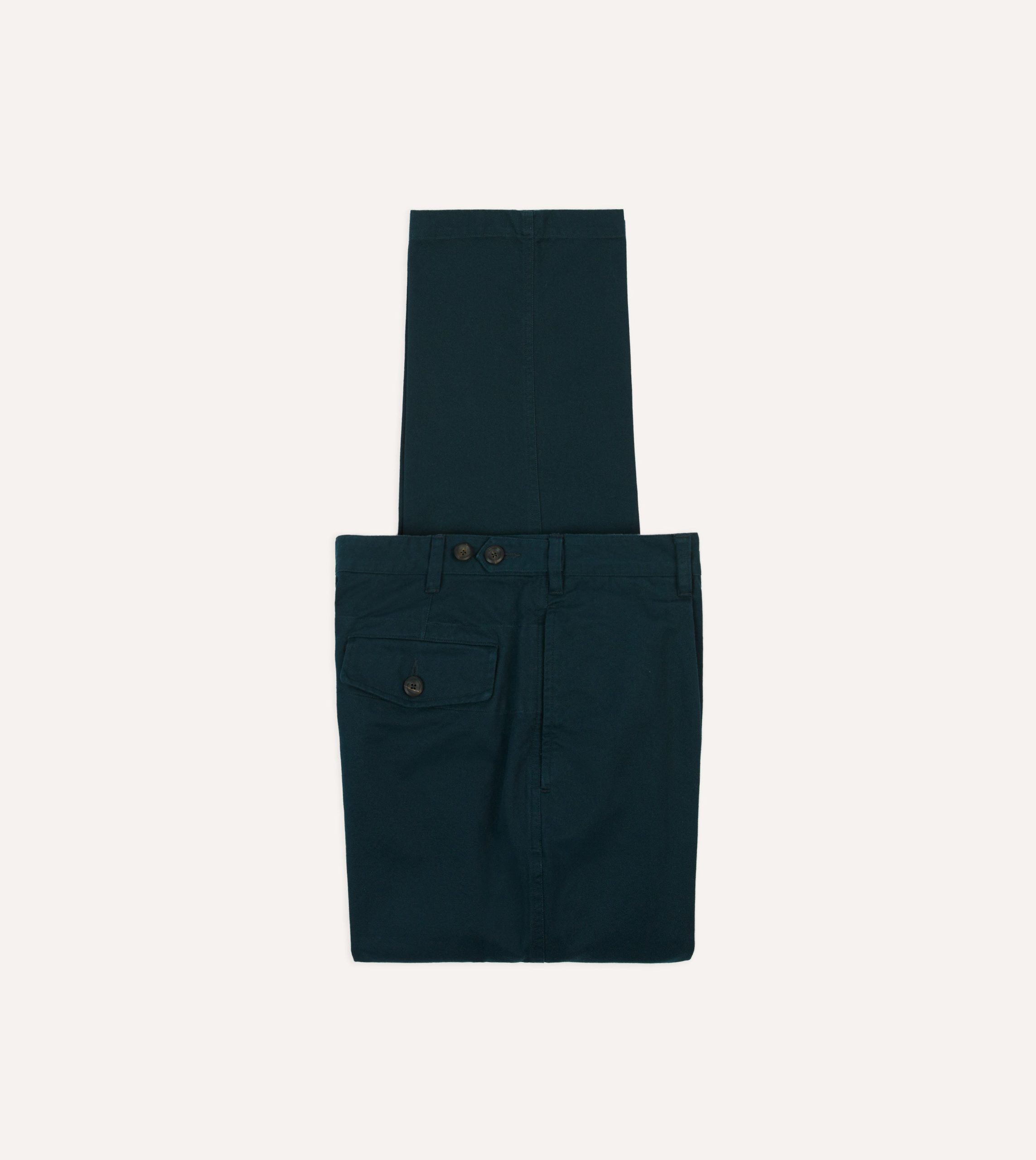 Navy Vintage Wash Cotton Games Trousers