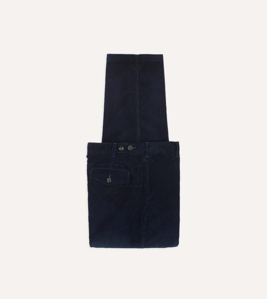 Navy Cotton Corduroy Field Games Trousers